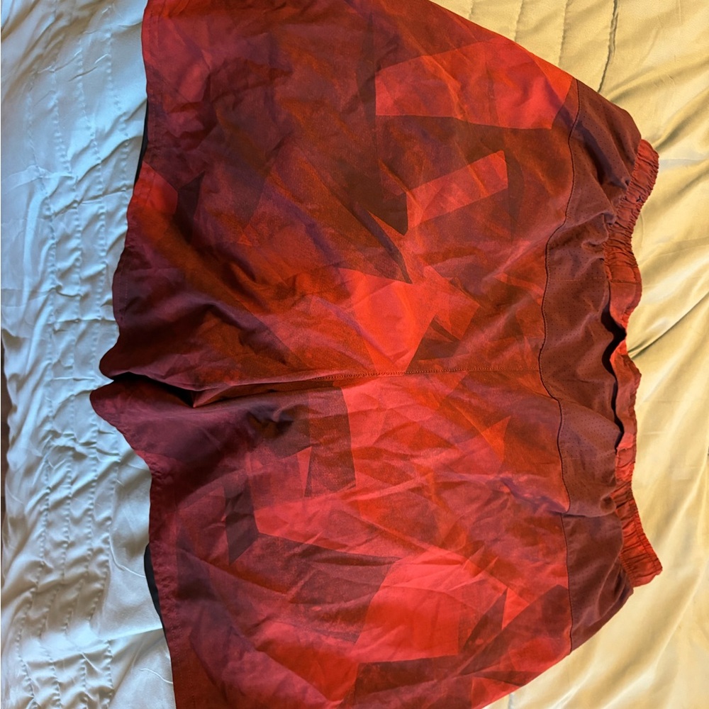 Nike Red Geometric Pattern Shorts